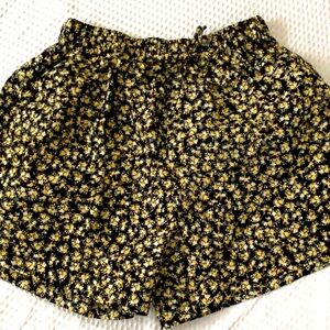 Faithfull the Brand Sereno Shorts Black Yellow Floral X-Small
